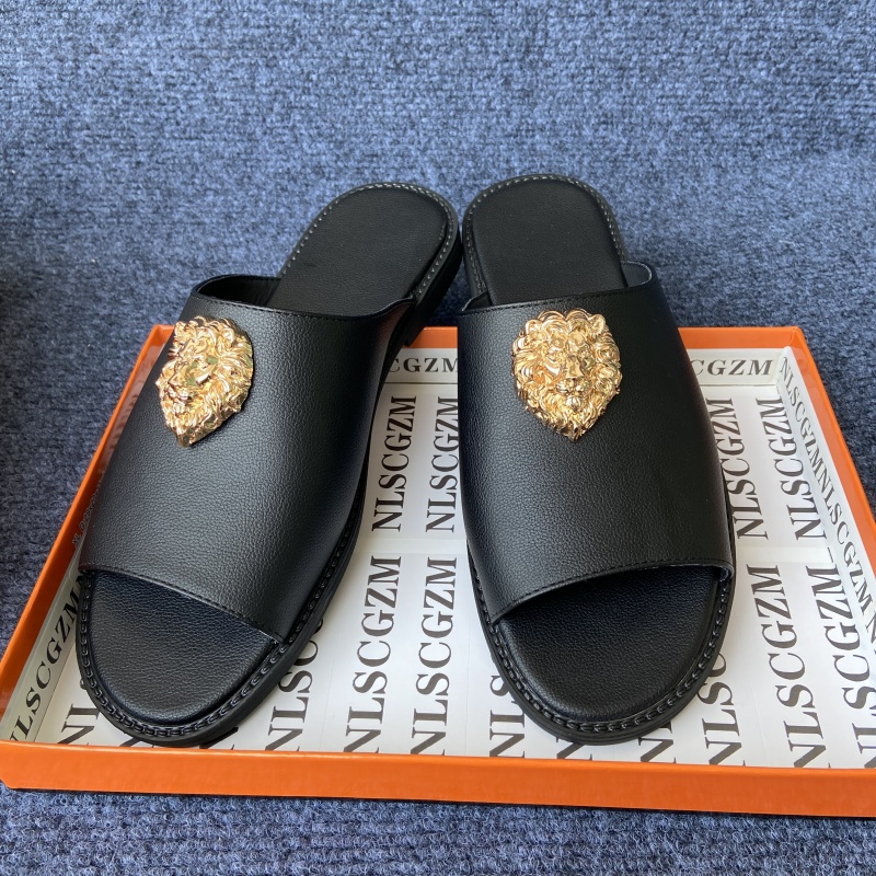 Streetwear Brand Luxury - Sapatos originais marca chinelos pretos para