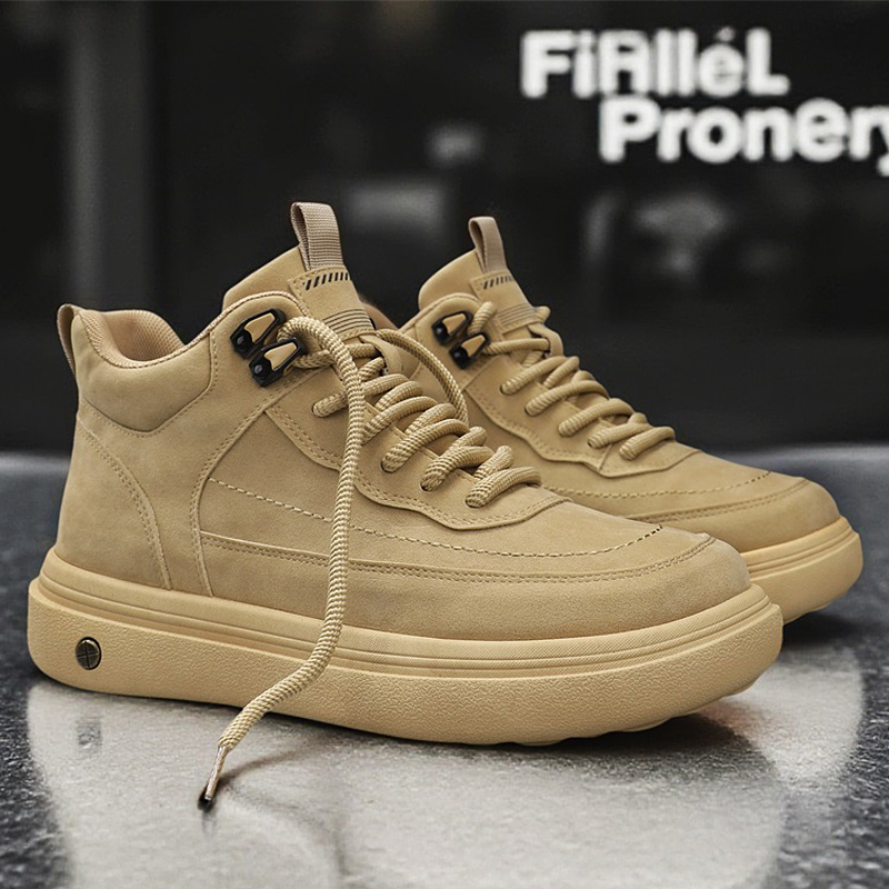 Streetwear Zipper - Botas oxford masculinas casuais de cano