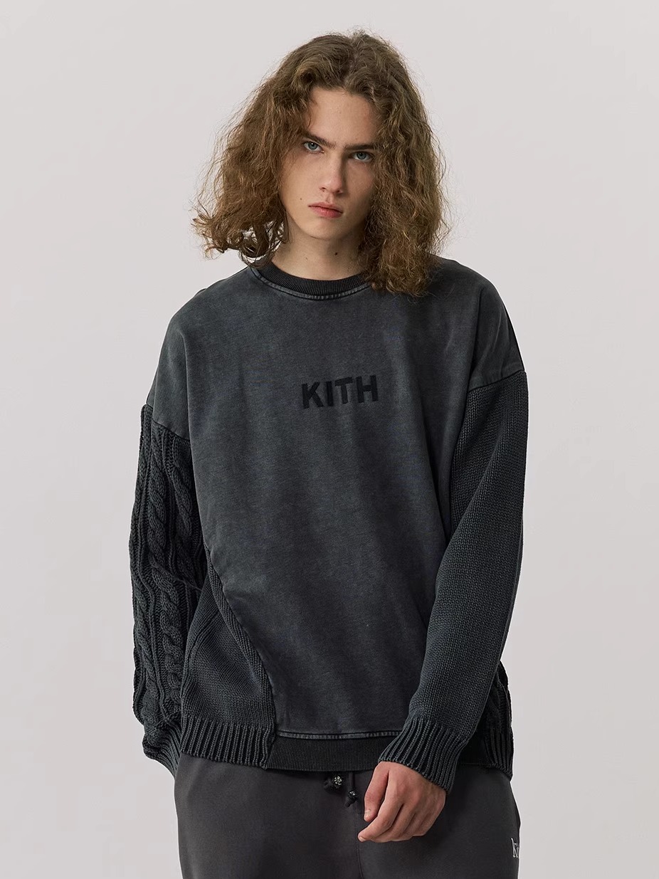 Kith Sweater Knit - Moletom Masculino de Algodão Quente com