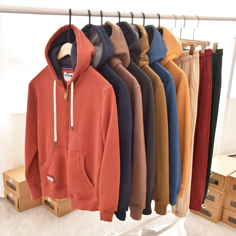 Streetwear Clothing Brand - Cardigã de malha pesado masculino, capuz