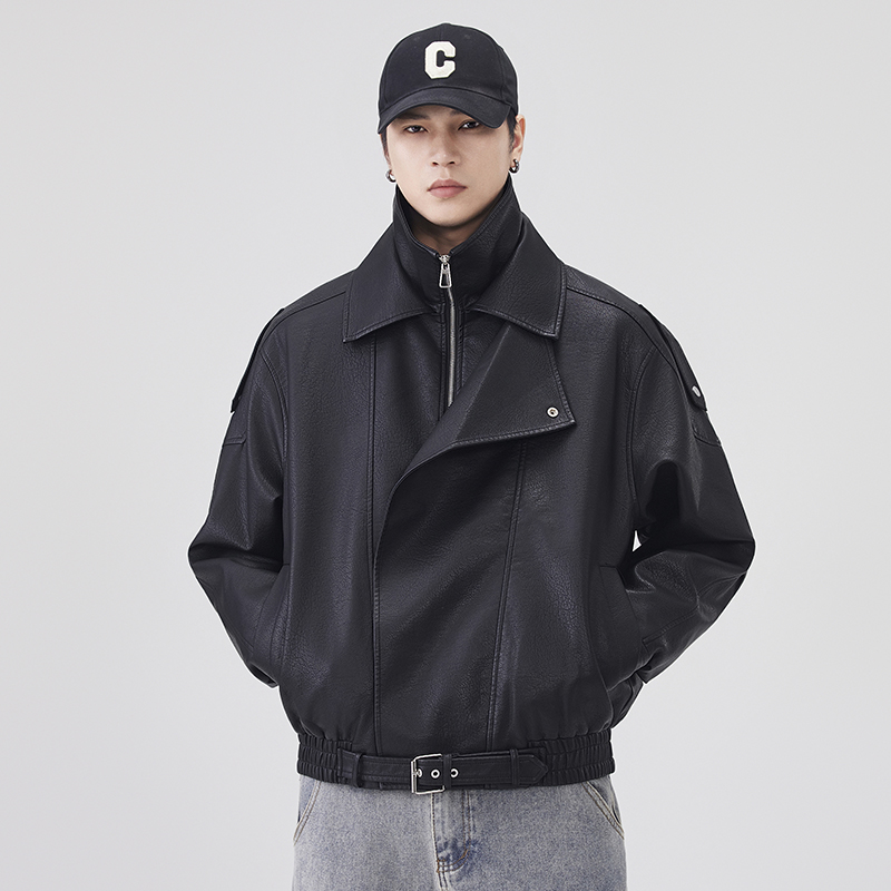 Streetwear Clothing Brand - Outono inverno jaqueta de couro dos