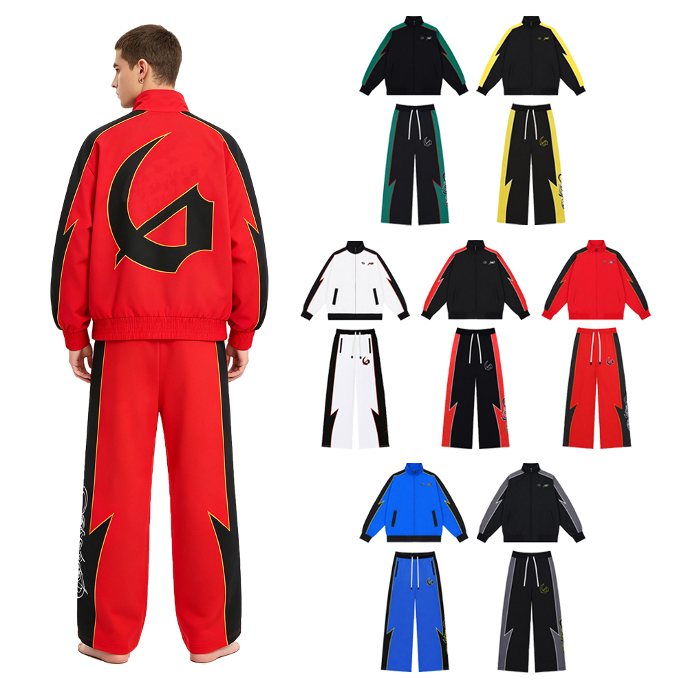 Streetwear Zipper - Conjuntos de Streetwear Y2K para Homens,