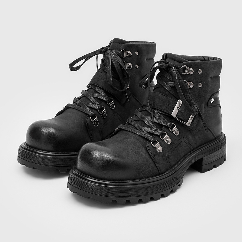 Streetwear Brand Luxury - Marca masculina botas de couro da