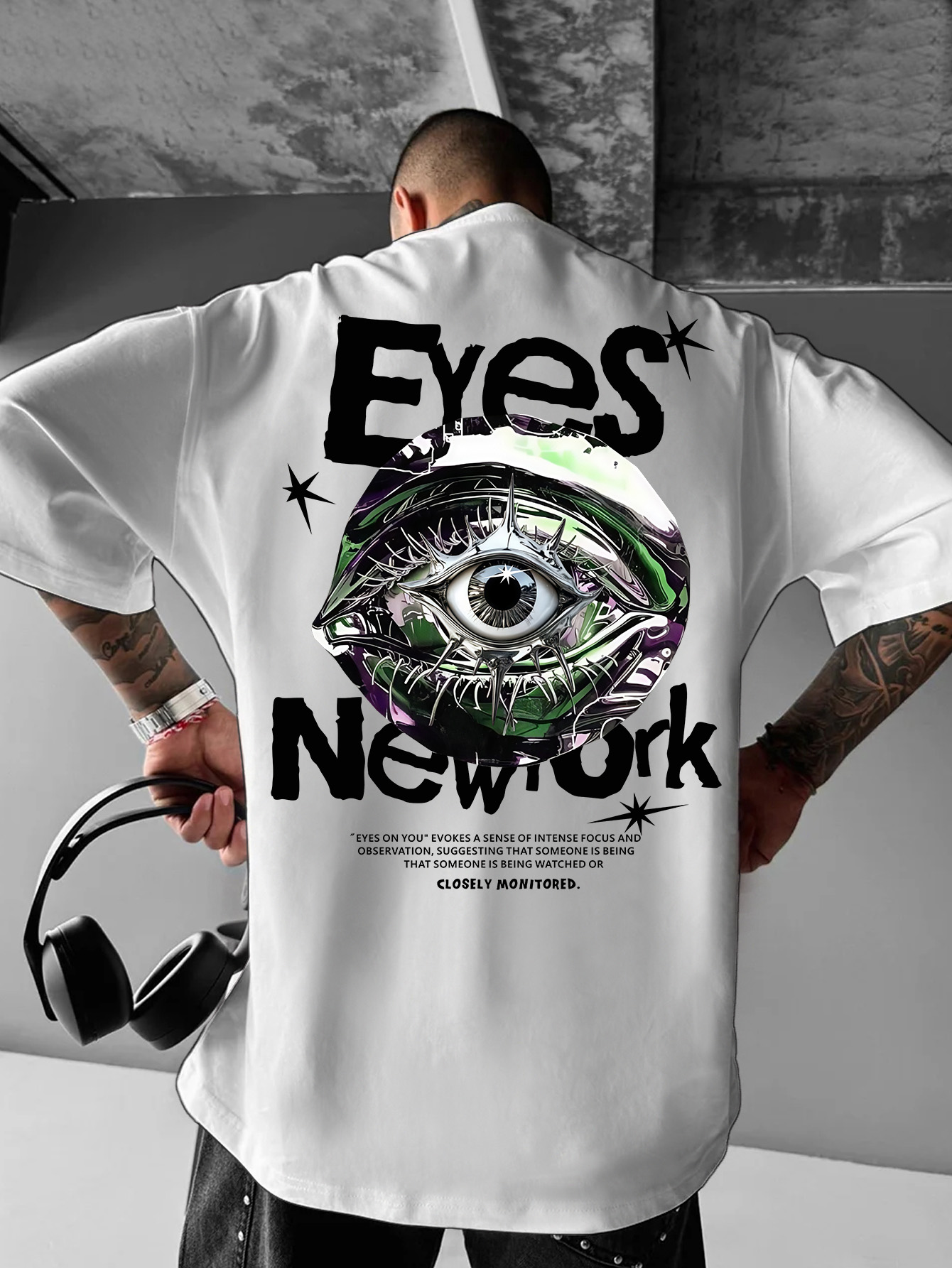 Streetwear Brand New York - Camiseta Masculina Oversized de Algodão com