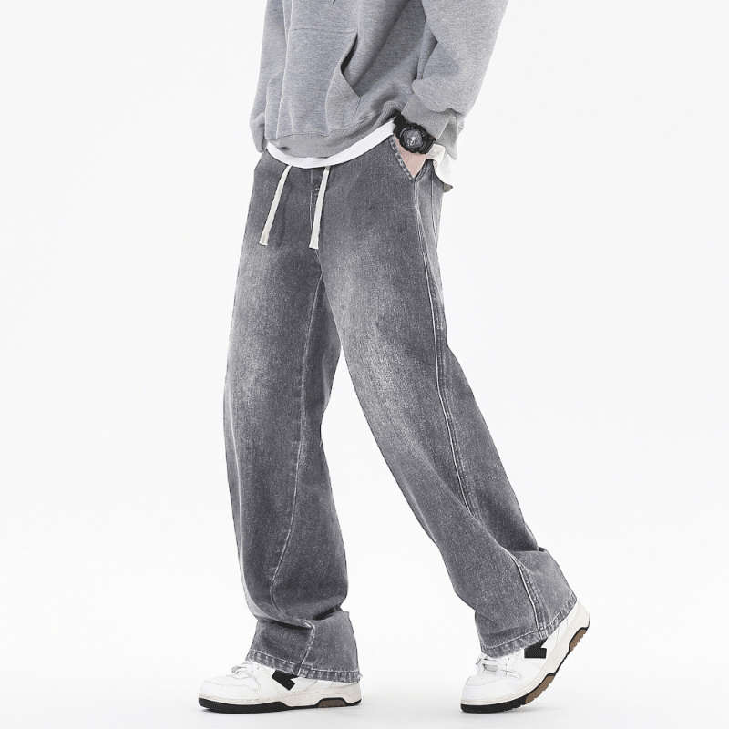 Streetwear Clothing Brand - Calças Jeans Largas de Estilo Coreano