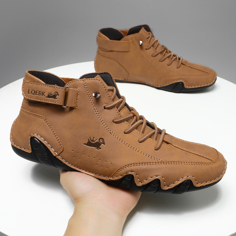 Streetwear Brand Luxury - Sapatos de couro para homens tênis