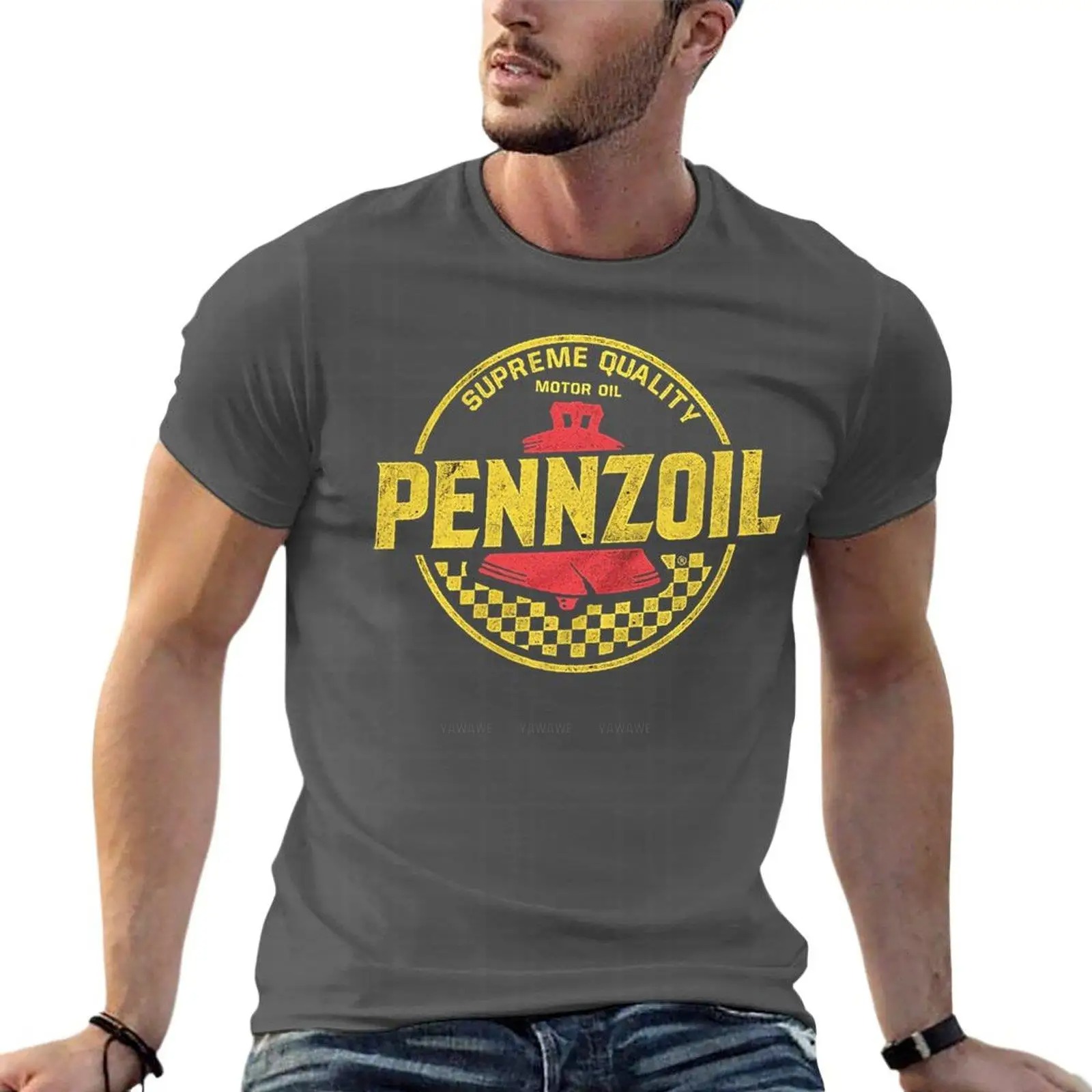Streetwear Brand With A Logo - Angustiado pennzoil motor oil logotipo camisetas