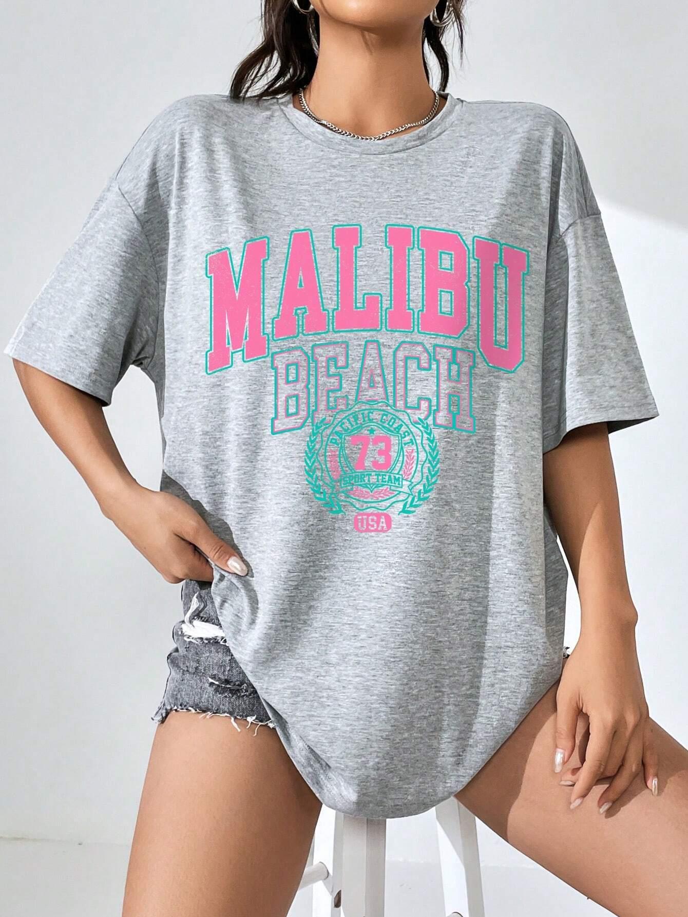 Malibu praia carta impressão d - Streetwear Clothing Brand avaliação e preço