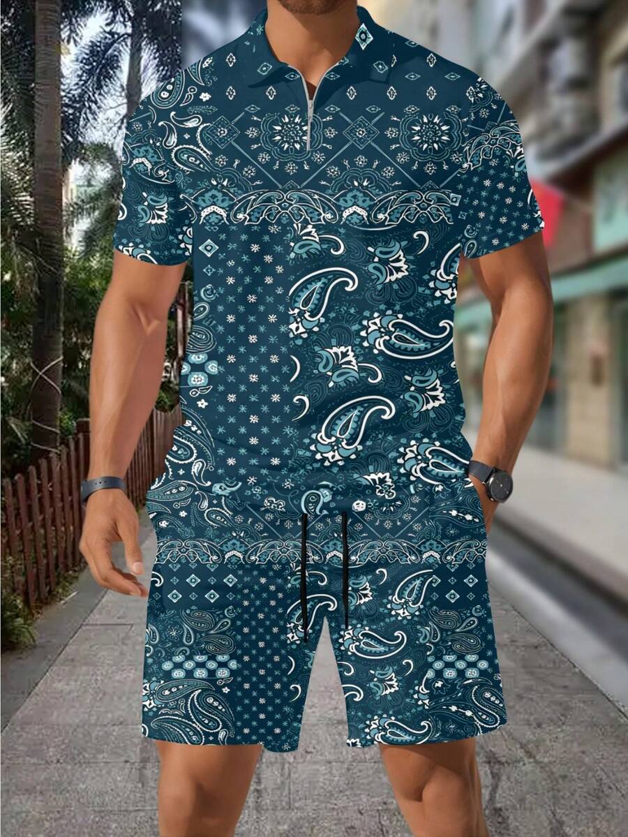 Conjunto de Camisa Polo com Es - Streetwear Zipper avaliação e preço