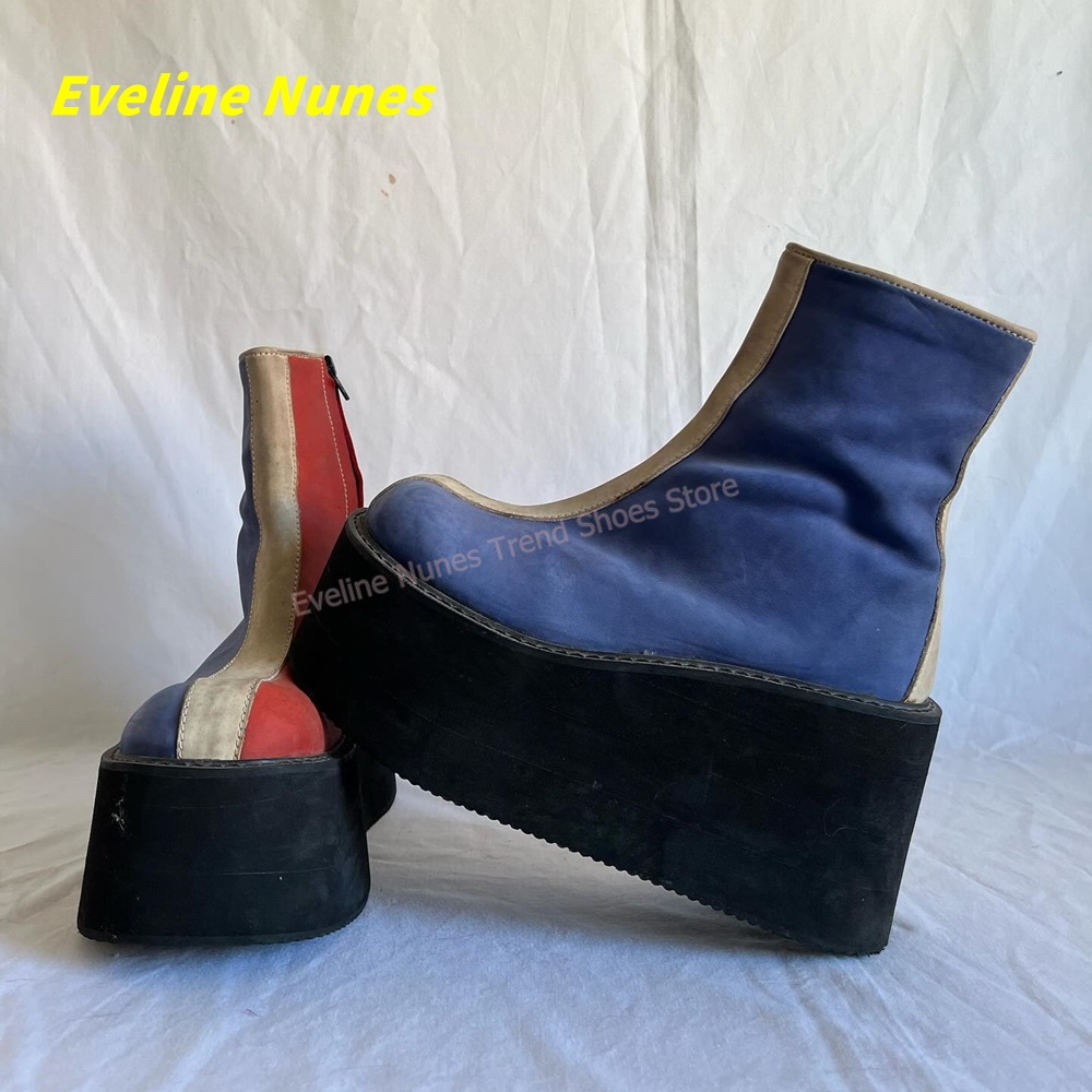 Botas de Plataforma Y2K Vermel - Streetwear Zipper avaliação e preço