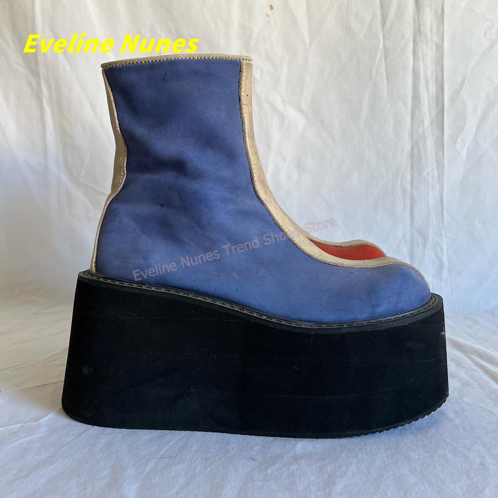 Botas de Plataforma Y2K Vermel - Streetwear Zipper avaliação e preço