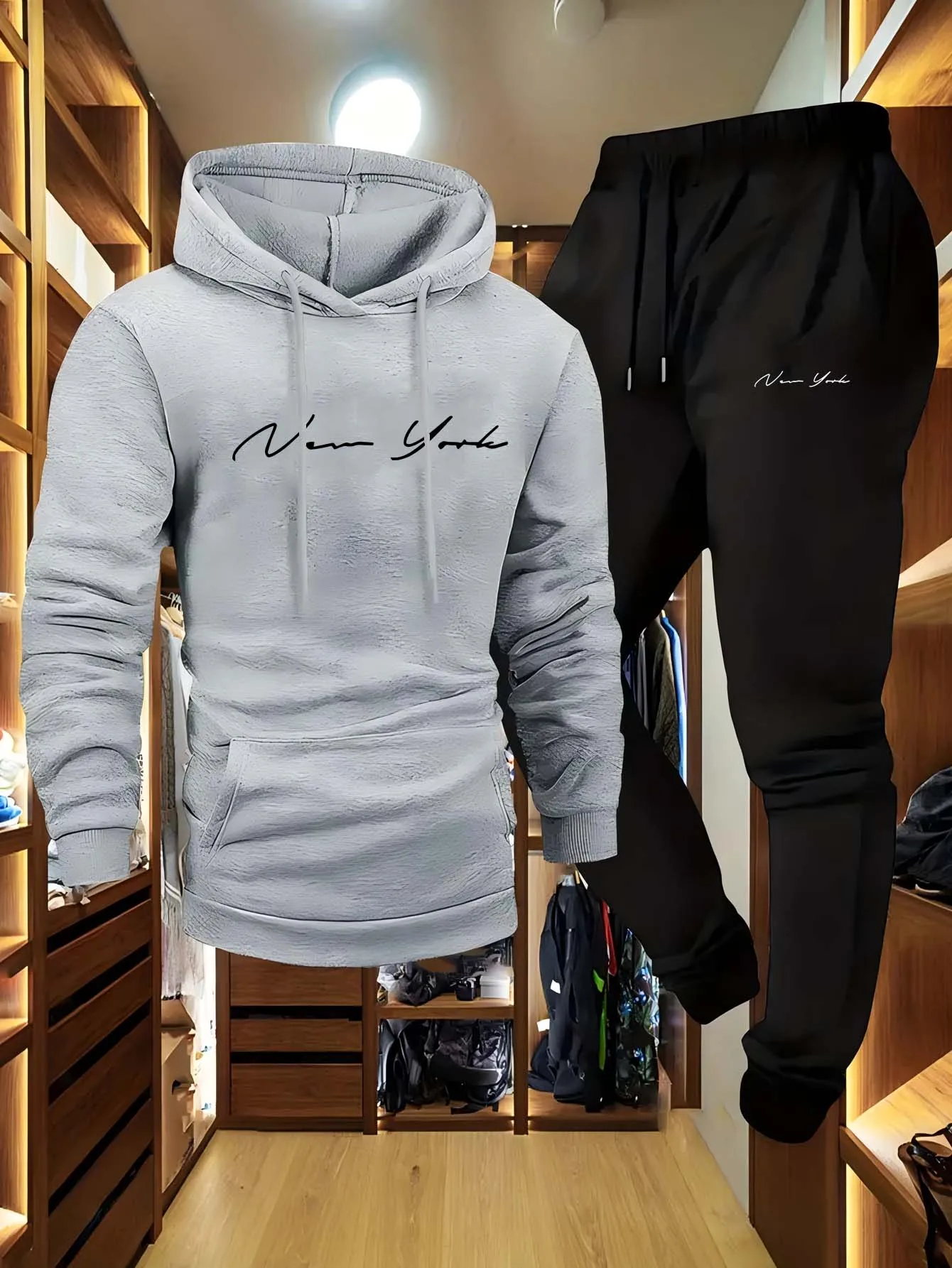 Conjunto de Moletom Masculino  - Streetwear Zipper avaliação e preço