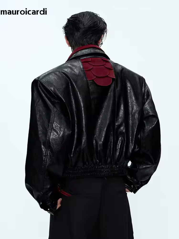 Jaqueta de Couro PU com Estamp - Streetwear Clothing Brand avaliação e preço