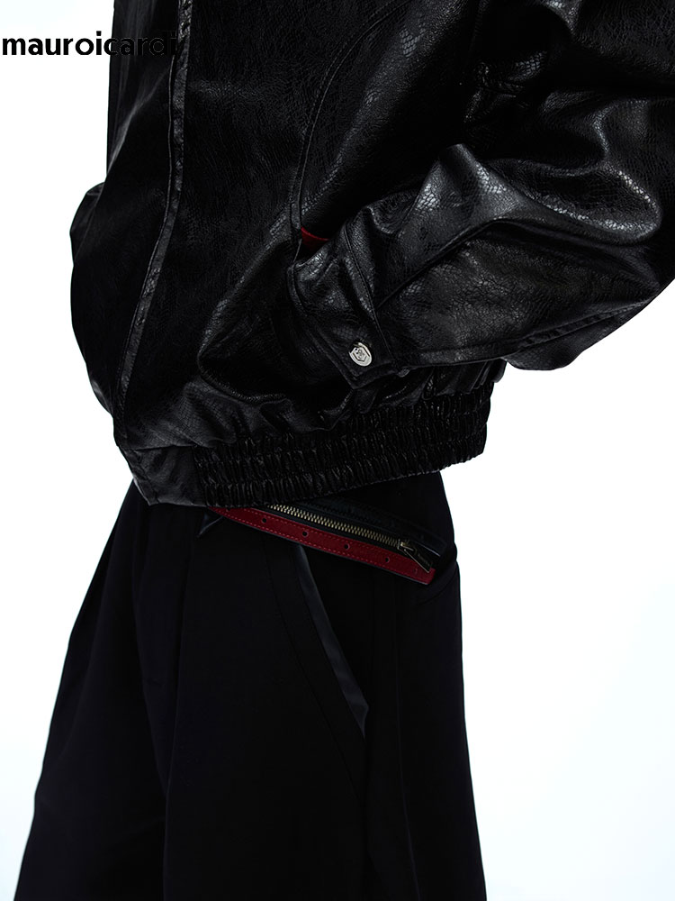 Jaqueta de Couro PU com Estamp - Streetwear Clothing Brand avaliação e preço