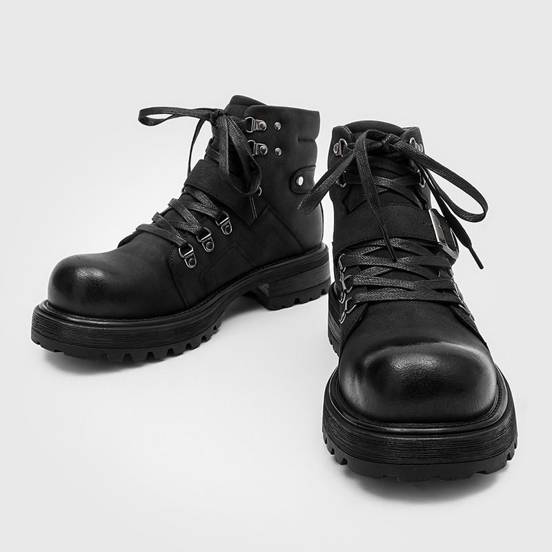 Marca masculina botas de couro - Streetwear Brand Luxury avaliação e preço
