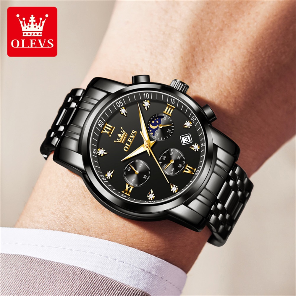 Olevs relógios masculinos popu - Streetwear Brand Luxury avaliação e preço