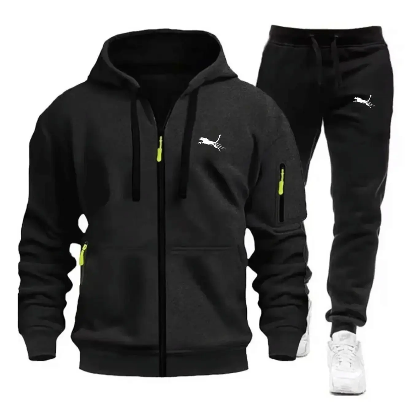 Conjunto de Moletom Masculino  - Streetwear Zipper avaliação e preço