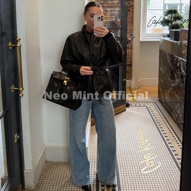 Casaco Feminino de Couro Sinté - Streetwear Brand Accessories avaliação e preço