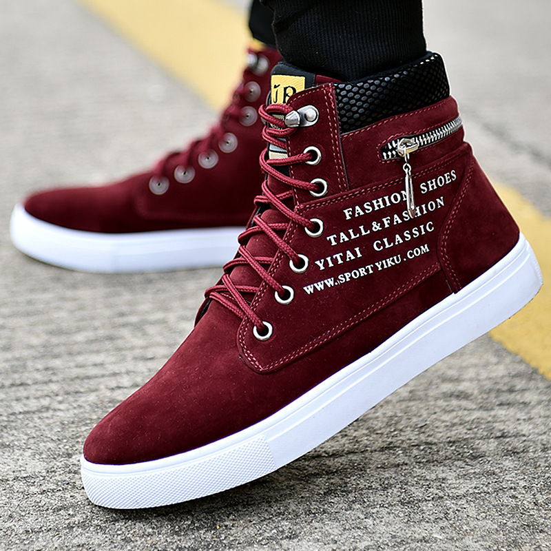Tênis de cano alto preto mascu - Streetwear Zipper avaliação e preço
