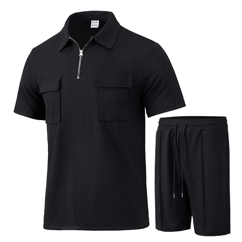 Conjunto de Verão Masculino Es - Streetwear Zipper avaliação e preço