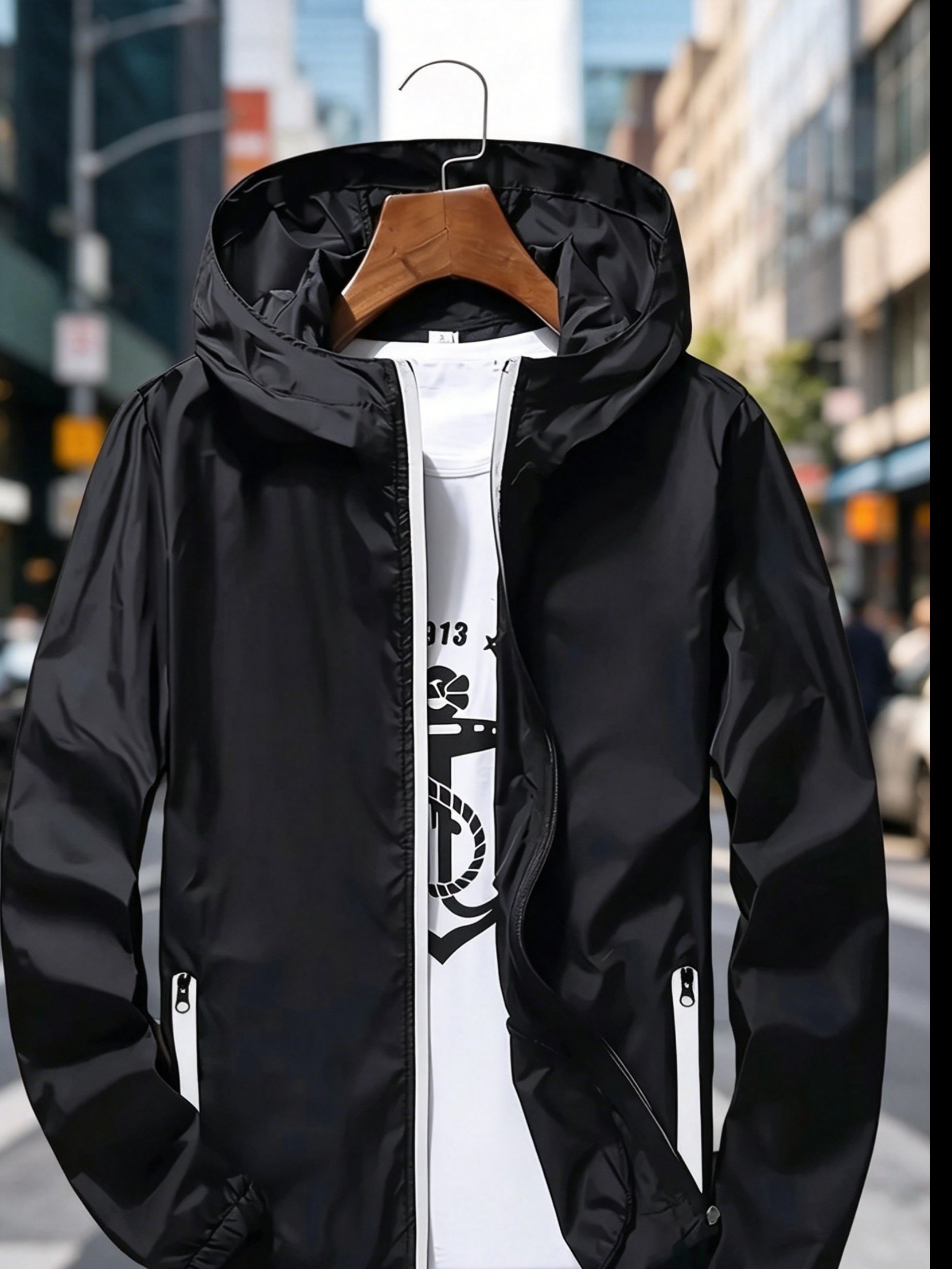 Jaqueta Corta-Vento Masculina  - Streetwear Zipper avaliação e preço