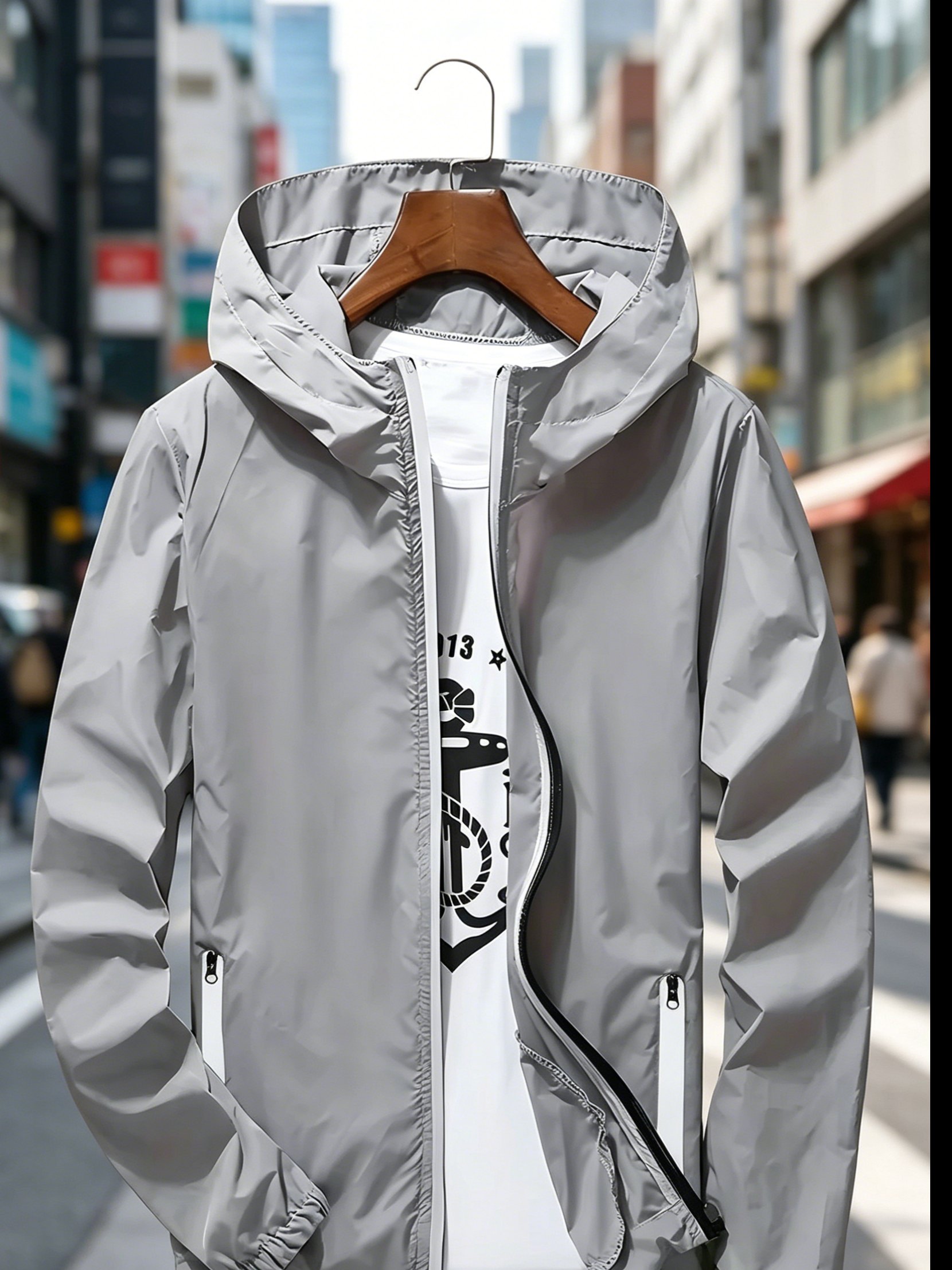 Jaqueta Corta-Vento Masculina  - Streetwear Zipper avaliação e preço